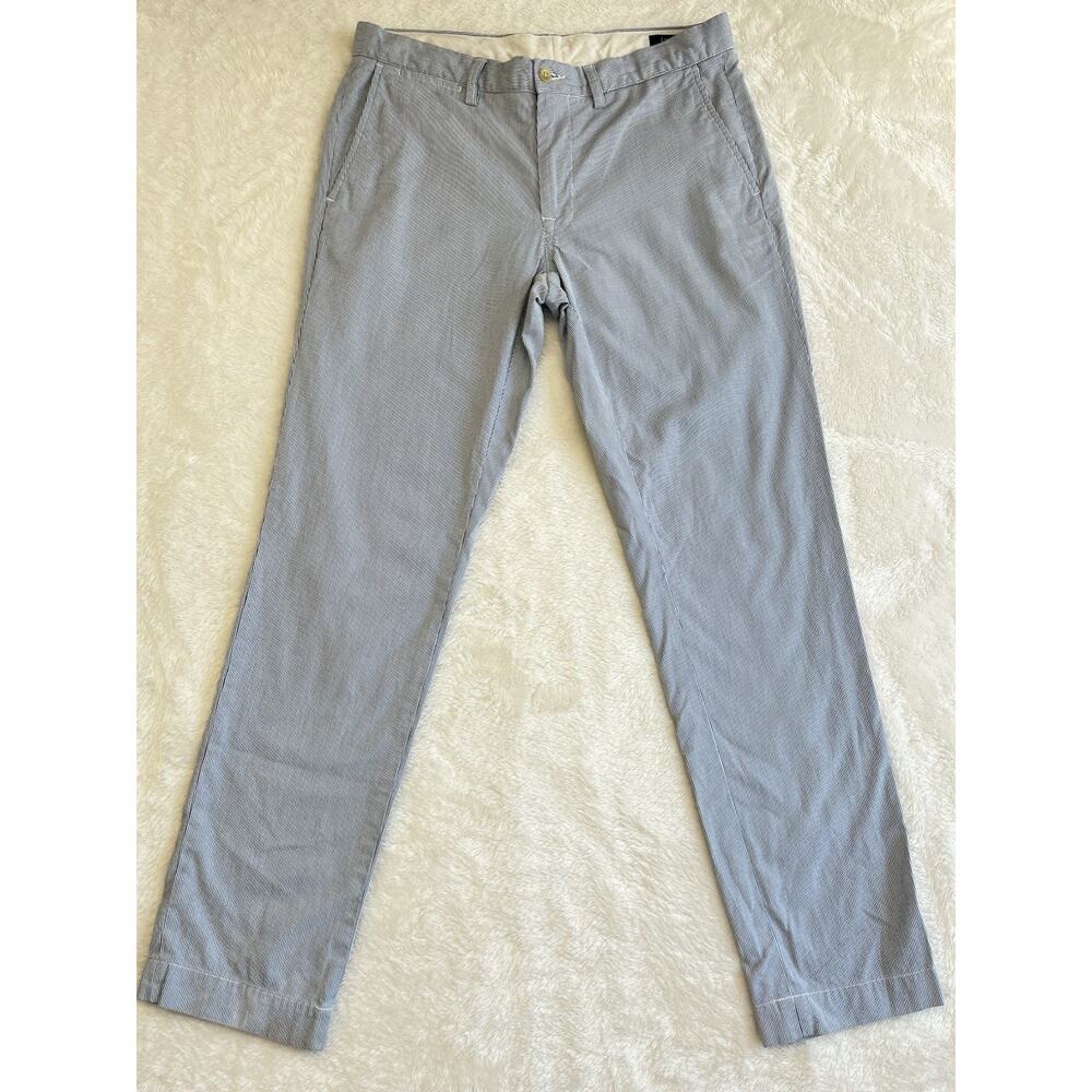 Polo Ralph Lauren Textured Blue Stripe Pinstripe Slim Fit Pants Mens 33x32